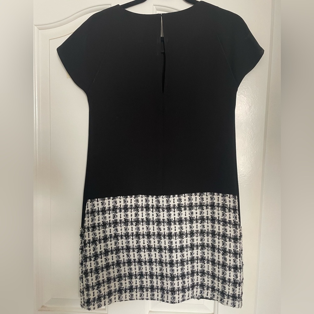 BCBGeneration Black and White Tweed Mini Dress - Picture 3 of 5